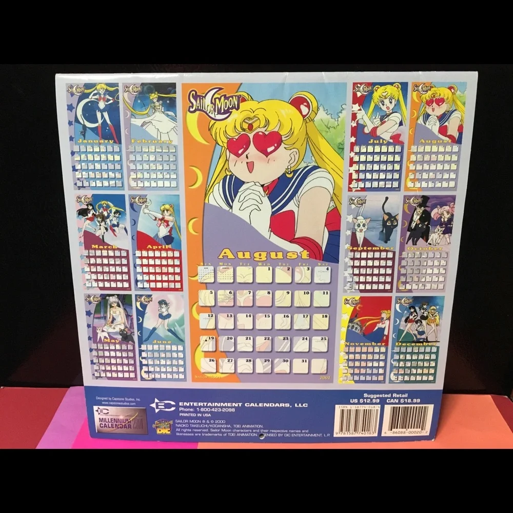 Sailor Moon Calendar 2001 Great Condition